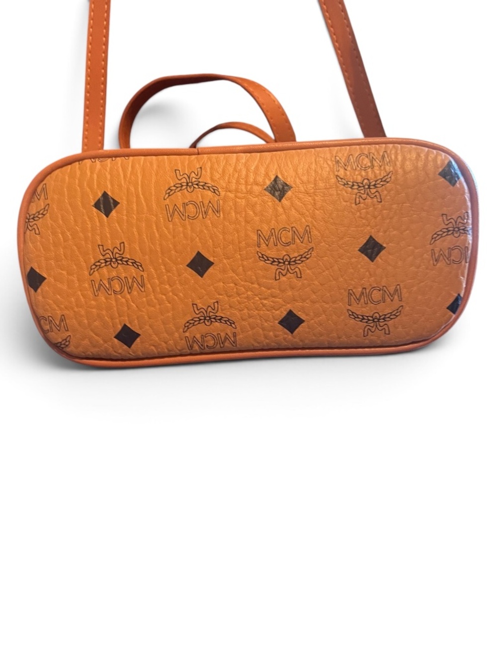 MCM Anya Cognac Visetos Mini Tote Crossbody Bag - Picture 5 of 16